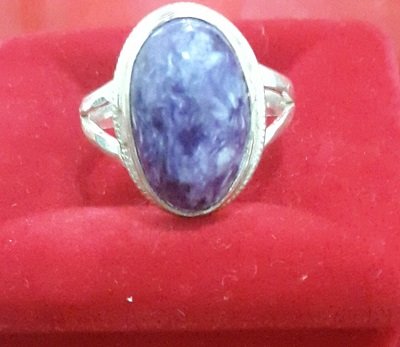 charoite silver ring spiritual powers