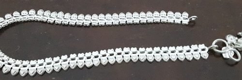 Indian Style Silver Anklets (pazaib) ST1